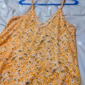Mustard yellow floral tank